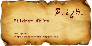 Pildner Örs névjegykártya